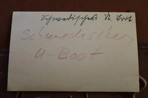 tolles altes Foto - schwedisches U-Boot Kennung Wa   30er Jahre 