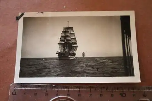 Tolles altes Foto -  Heckansicht Segelschulschiff ? Italien Cristoforo Colombo