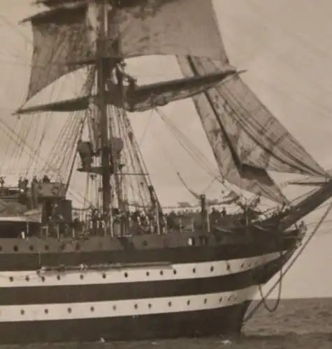 tolles altes Foto - Segelschulschiff ?? Italien - Cristoforo Colombo