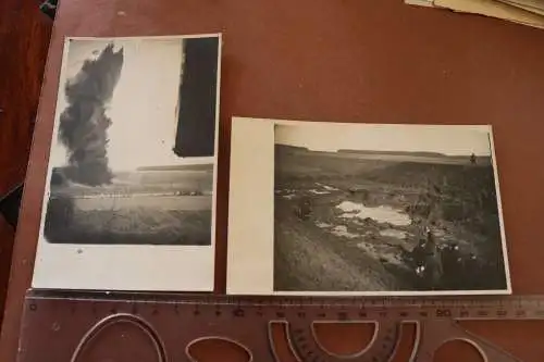 Zwei alte Fotos - Sprengung auf dem Schießstand 1927