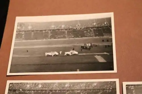 fünf alte Fotos - Stunt-Show mit Oldtimer Rolls Royce ?? 70er Jahre ?