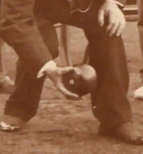 Tolles altes Foto - fünf Männer spielen Boule ??? Kugeln werfen - 1910-20 ?