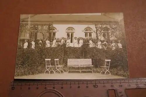 Tolles altes Gruppenfoto - Frauenverein auf Böselegers Terrasse - Verden ??1914