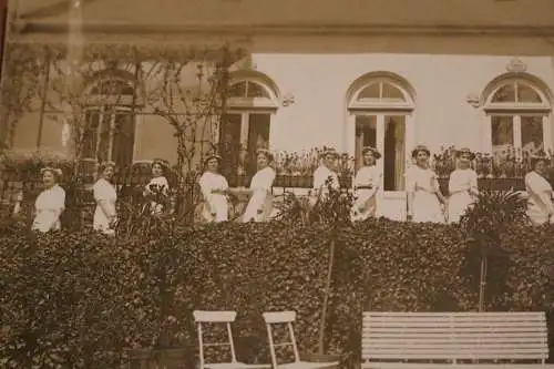 tolles altes Gruppenfoto - Frauenverein auf Böselegers Terrasse - Verden ??1914