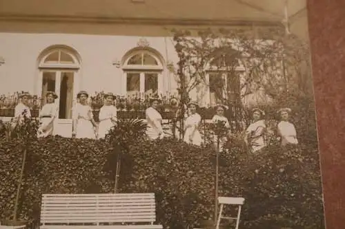 tolles altes Gruppenfoto - Frauenverein auf Böselegers Terrasse - Verden ??1914