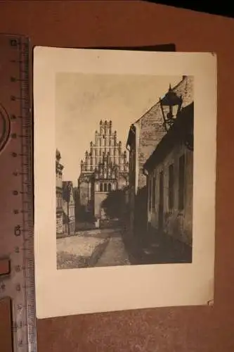 tolles altes Foto - Evangelische Kirche Kulm -  Nachkriegsabzug ?? Leonar 