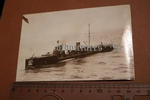 Tolles altes Foto - großes Torpedoboot Nr 82 der kaiserlichen Marine 1912