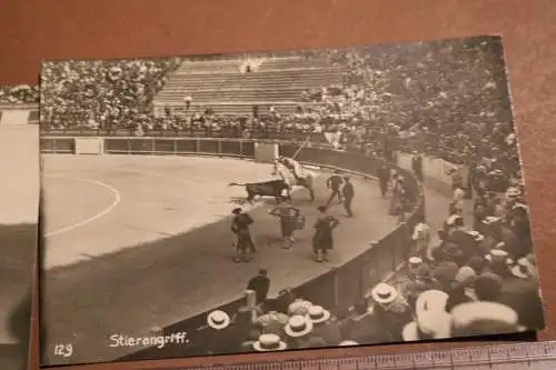 zwei alte Fotos - Stierkampf - Spanien ??? 20-30er Jahre ??