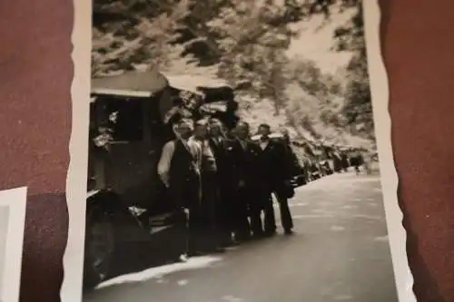 sechs tolle alte Fotos - Ausflug der Reichspost - LKW´s RP - 30er Jahre 