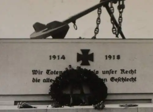 altes Foto - Gefallenen-Denkmal Marine - Kiel Nordfriedhof 30er Jahre 