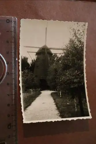 Tolles altes Foto -   Mir unbekannte Windmühle - 30-50er Jahre ?