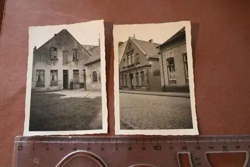 Zwei alte Fotos - Hausumbau - 50er Jahre Langestr. 59 - Ort ???