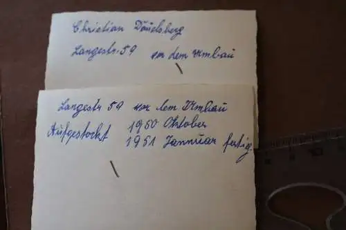 zwei alte Fotos - Hausumbau - 50er Jahre Langestr. 59 - Ort ???