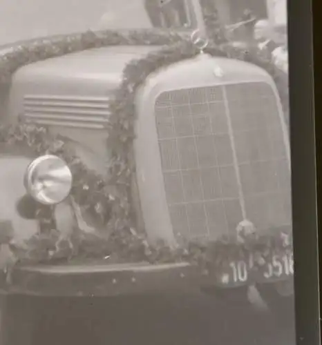 altes Negativ - Festumzug - 50er Jahre Mercedes LKW - Heilige Drei Könige 
