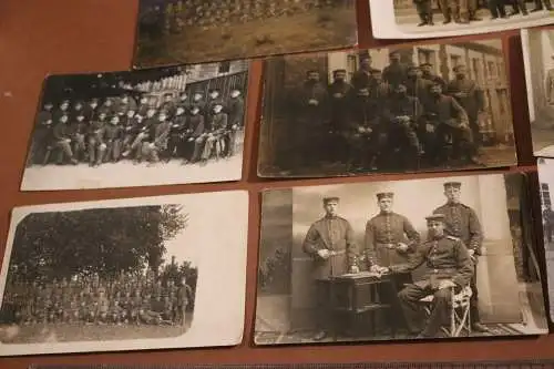neun tolle alte Fotos - Soldaten , Gruppenfotos usw. 