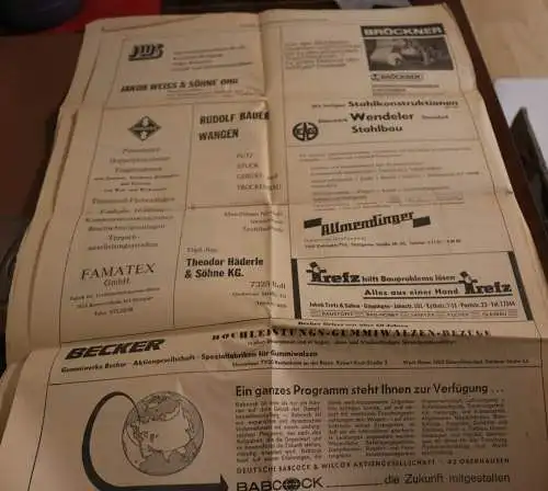 alte Sonderzeitung - 100 Jahre Bleicherei Uhingen - 1969