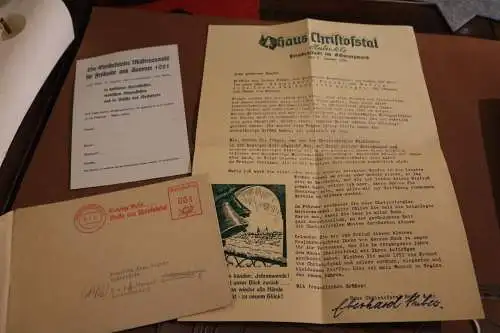 Alter Werbebrief - Haus Christofstal  Freudenstadt - 1951