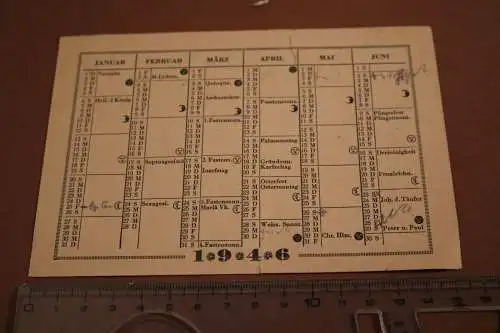 Zwei tolle alte Postkarten - Kalender 1946 und 1947