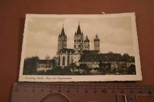 Alte Karte - Naumburger Dom u. Gymnasium - als Feldpost 1943 gelaufen