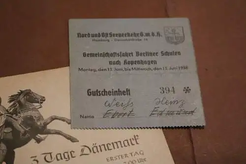 Tolles altes Blatt - Gemeisnchaftsfahrten Berliner Schulen 1938 nach Kopenhagen