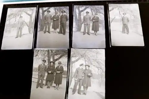 sechs alte Negative Mutter, Vater und Sohn in Uniform Kriegsmarine 