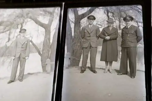 sechs alte Negative Mutter, Vater und Sohn in Uniform Kriegsmarine 