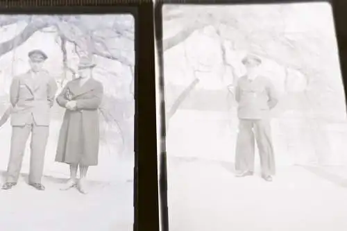 sechs alte Negative Mutter, Vater und Sohn in Uniform Kriegsmarine 