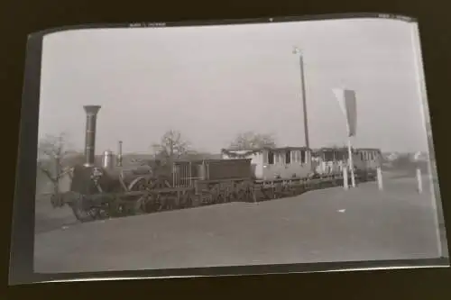 zwei tolle alte Negative - Dampflok Adler - Museum - 50-60er Jahre