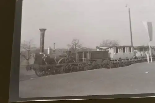 zwei tolle alte Negative - Dampflok Adler - Museum - 50-60er Jahre