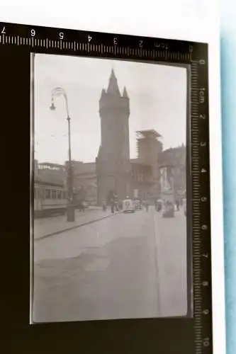 tolles altes Negativ - Eschenheimer Turm Frankfurt am Main - 30-50er Jahre ?Litf