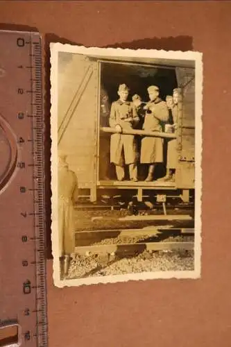 Altes Foto - Eisenbahnwaggon Soldaten Rückkehr nach Deutschland 1941