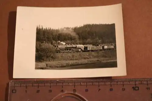 Tolles altes Foto - Dampflok mit Güterwaggons - Rangieren ?? 30-40er Jahre