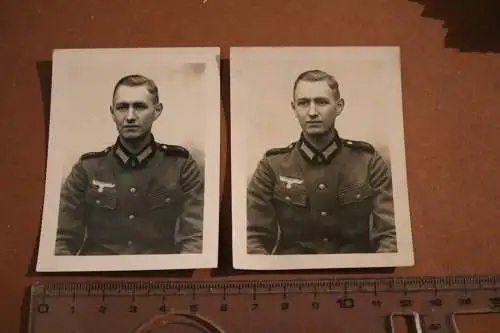 zwei tolle alte Fotos - Portrait eines Soldaten 36 Inf.Regt. Schulterstücke 