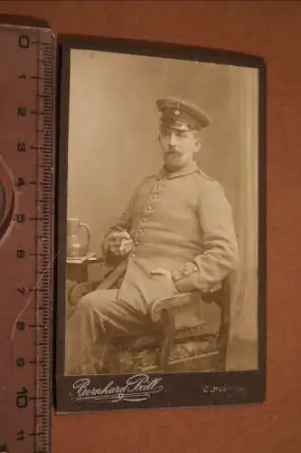 altes CDV Foto - Portrait eines Soldaten - Oldesloe 