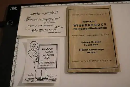 tolle alte Negativtüte mit Werbung Foto-Kino Wiedenbrück Homberg 50-60er Jahre 