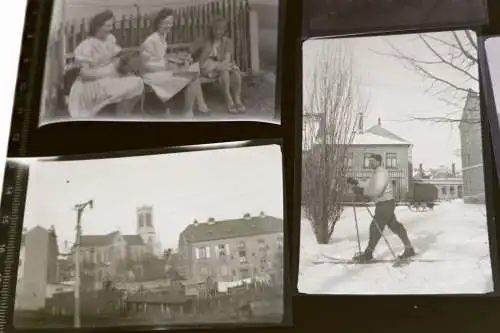 138 alte Negative - Familie - Soldat Frankreich - Luftwaffe - 40er Jahre  Russen