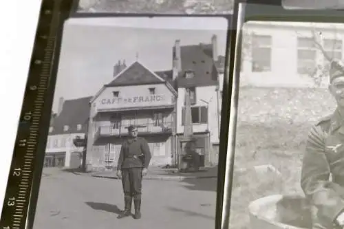 138 alte Negative - Familie - Soldat Frankreich - Luftwaffe - 40er Jahre  Russen