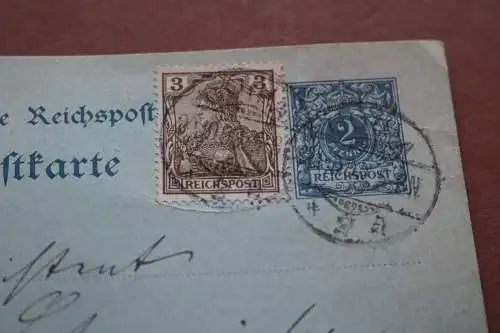 Tolle alte Karte - Ganzsache von 1900 aus Gotha