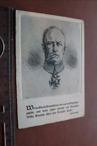 Tolle alte Karte Portrait Ludendorff  Radierung Handabzug 1914-1918