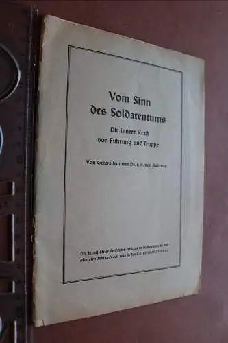 Altes Heft - Vom Sinn des Soldatentums