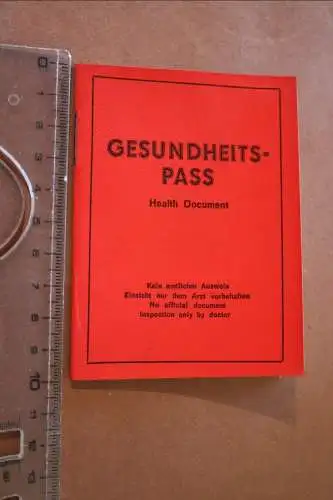 Toller alter unbenutzter Gesundheits-Pass  50-70er Jahre ??