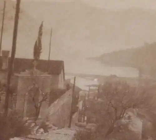 tolles altes Foto - Landschaft Berge , See - Kirche - 1900-1910 ? Ort ???