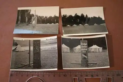 Vier tolle alte Fotos Ferienlager Schmöllner Schuhfabrik VEB  50-60er Jahre