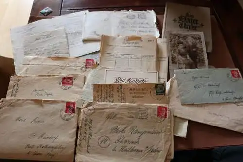 kleines Konvolut Papierkram Briefe von 1944 usw. 