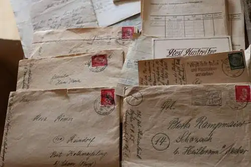 kleines Konvolut Papierkram Briefe von 1944 usw. 