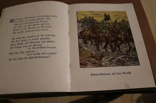 Altes Kinder Bilderbuch - Vater ist im Kriege 1914