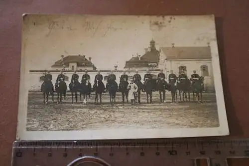 tolles altes Foto - Gruppe Soldaten zu Pferd - Kavallerie - Straubing 1912