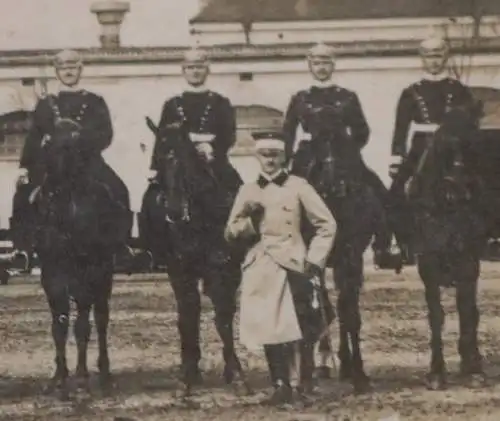 tolles altes Foto - Gruppe Soldaten zu Pferd - Kavallerie - Straubing 1912