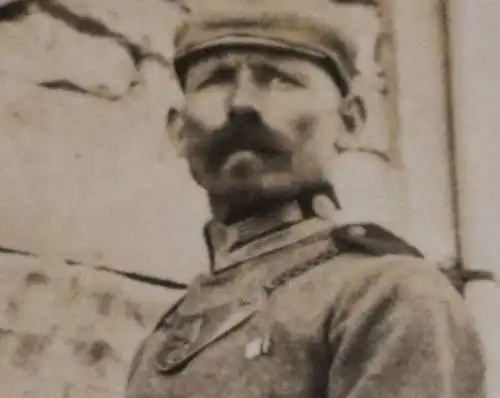 tolles altes Foto - Soldat mit Ringkragen Kavallerie ?  Pickelhaube Pferd