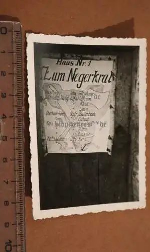  altes Foto Schild - Bunker- oder. Barackentür - Afrika ?? 